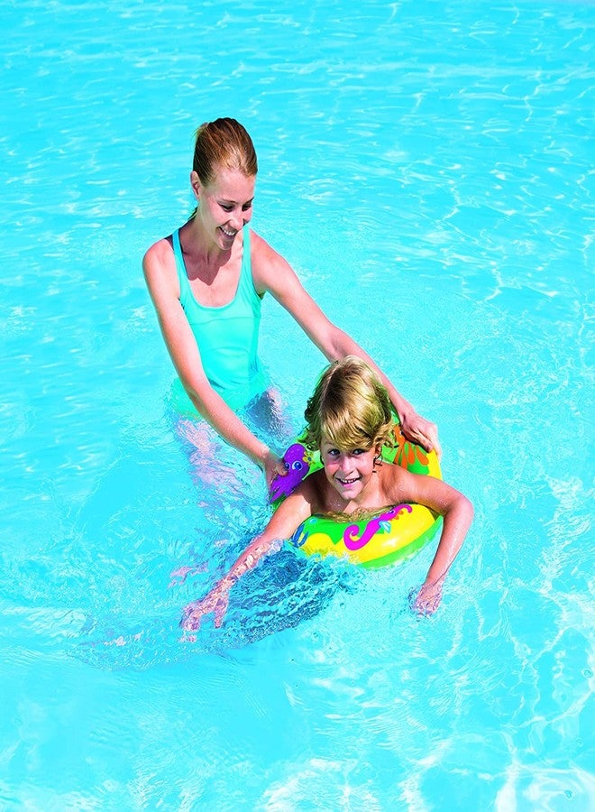 Mamadev®:- Pool Party Swimming Ring Swim Tube for Kids Girls and Boys Swimming Tube Inflatable Swim Ring(6-10Year)(Size - 24''inch)(maloti Color)(1 PIS) - Image 3